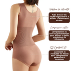 Body gainant pour femme à col carré sans manches