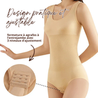 Body gainant pour femme à col carré sans manches