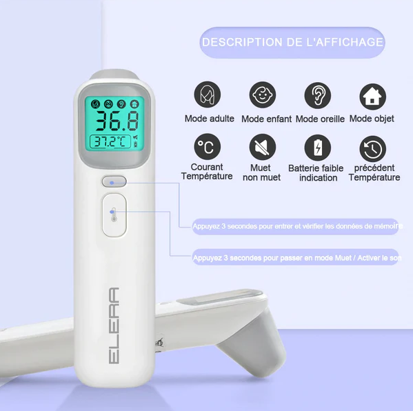 Thermomètre Infrarouge Résultat précis 1 Seconde