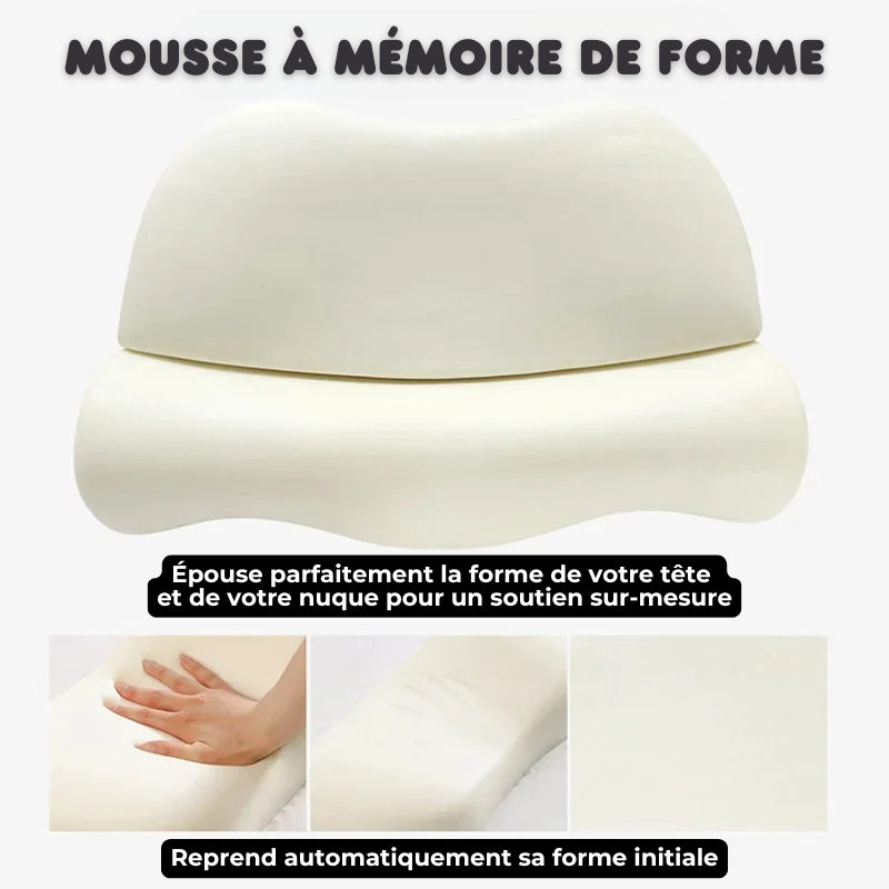 Coussin Cervicales Orth4WD Ergonomique à Mémoire de Forme