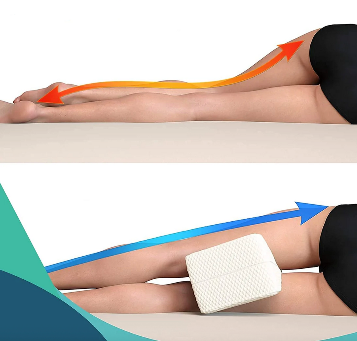 Coussin Jambes & Hanches – Soutien Ergonomique Nuit