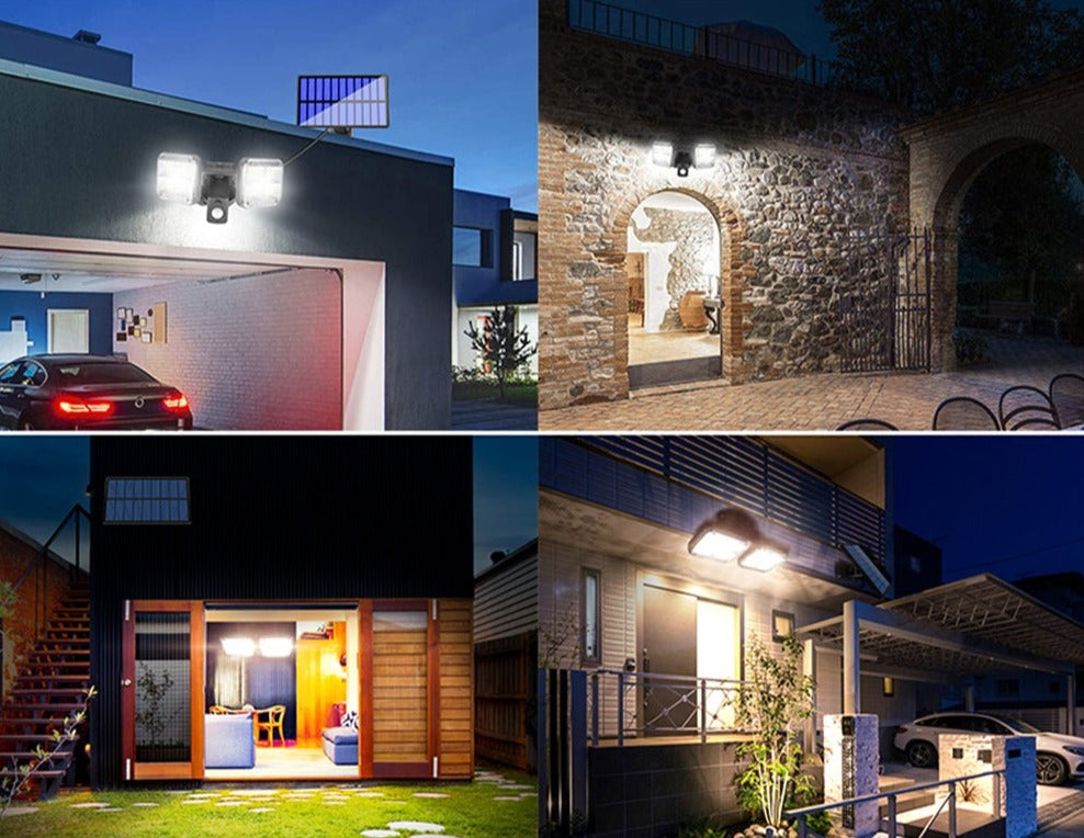 Applique LED solaire double éclairage puissant