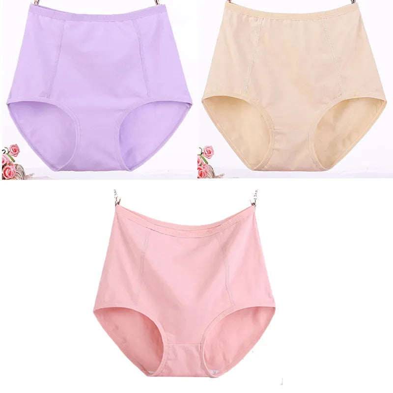 Lot de 3 Culottes Taille Haute en Coton