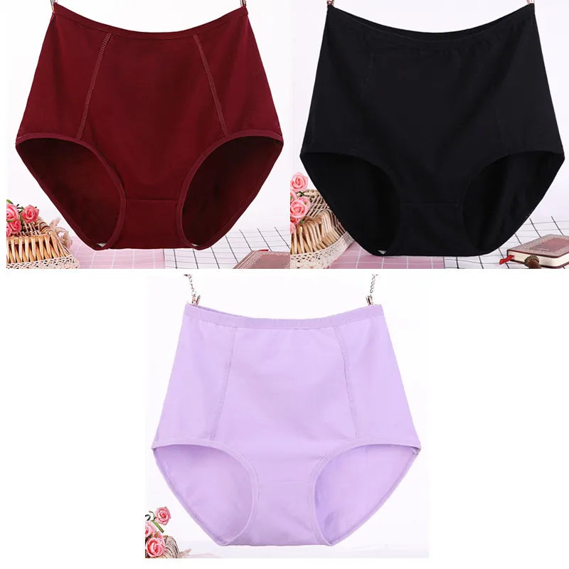 Lot de 3 Culottes Taille Haute en Coton