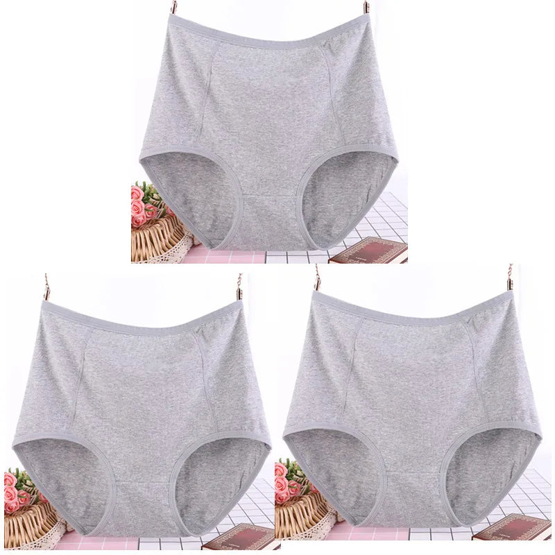 Lot de 3 Culottes Taille Haute en Coton