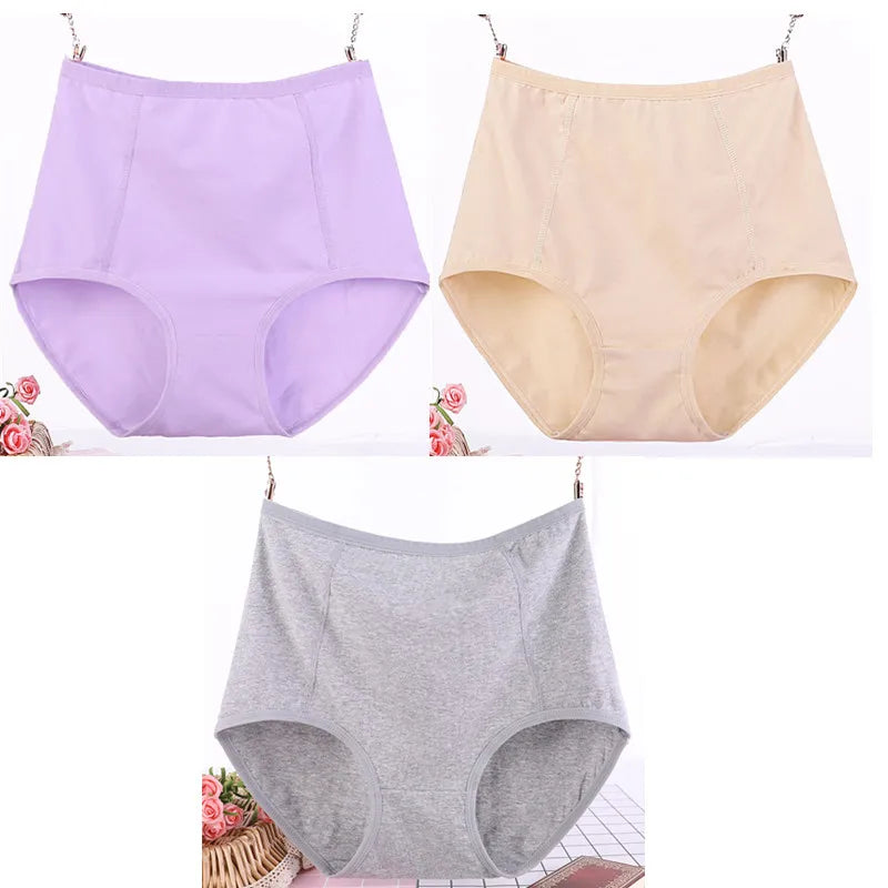 Lot de 3 Culottes Taille Haute en Coton