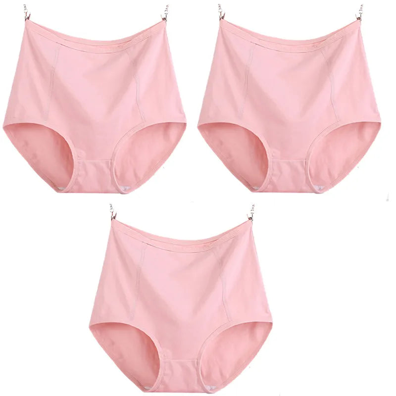 Lot de 3 Culottes Taille Haute en Coton