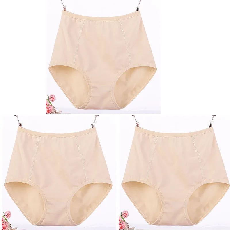 Lot de 3 Culottes Taille Haute en Coton