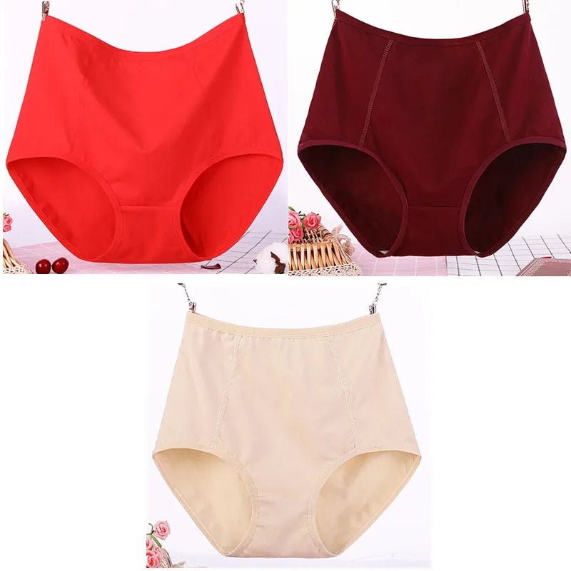 Lot de 3 Culottes Taille Haute en Coton