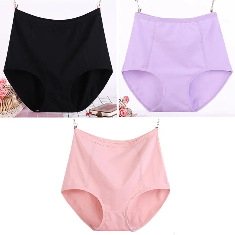 Lot de 3 Culottes Taille Haute en Coton