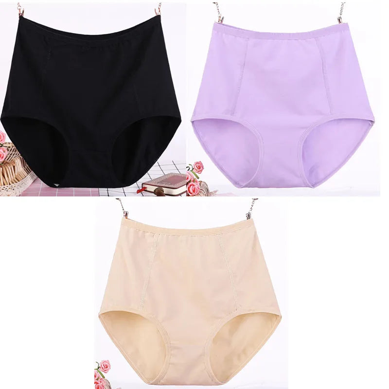 Lot de 3 Culottes Taille Haute en Coton