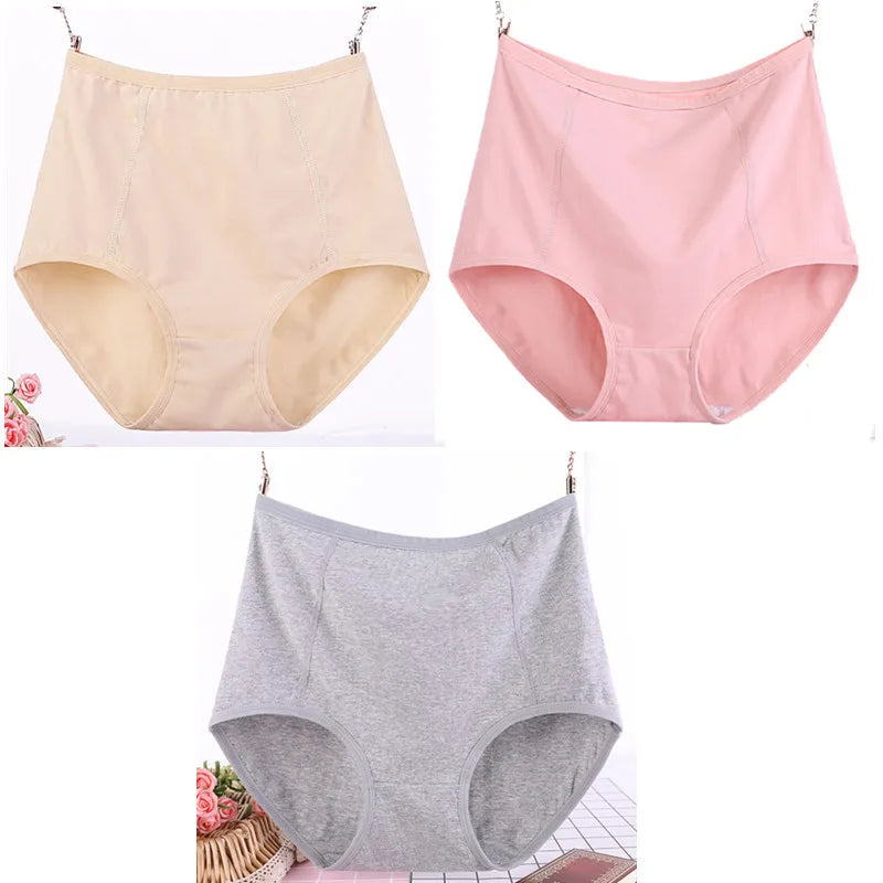 Lot de 3 Culottes Taille Haute en Coton