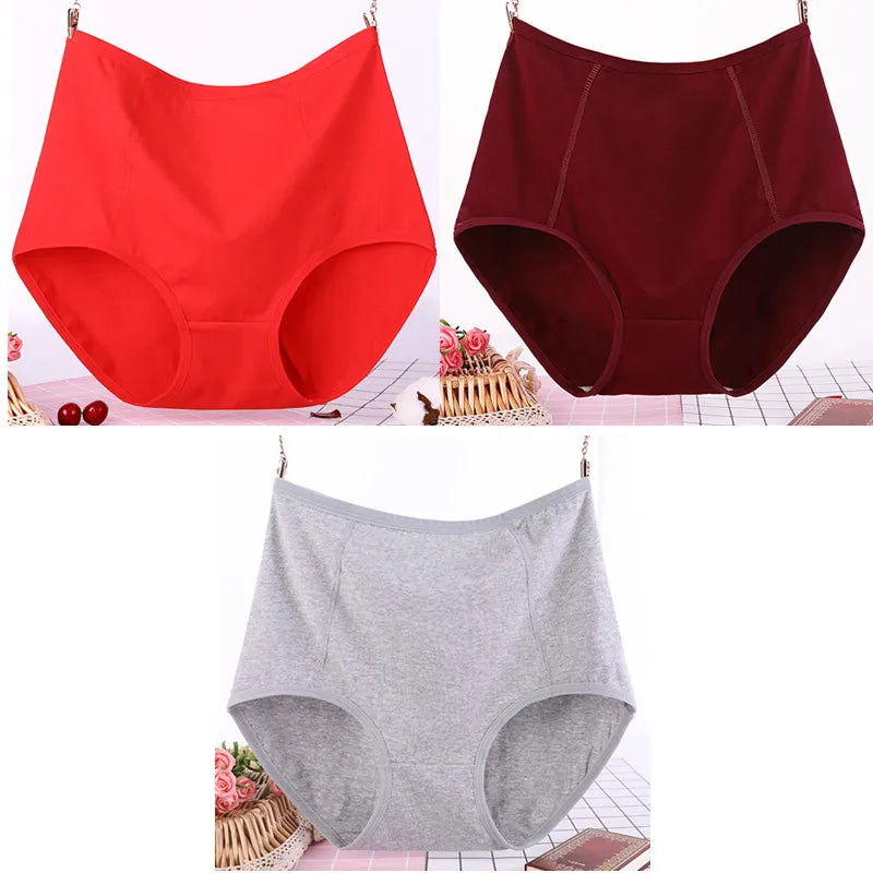 Lot de 3 Culottes Taille Haute en Coton