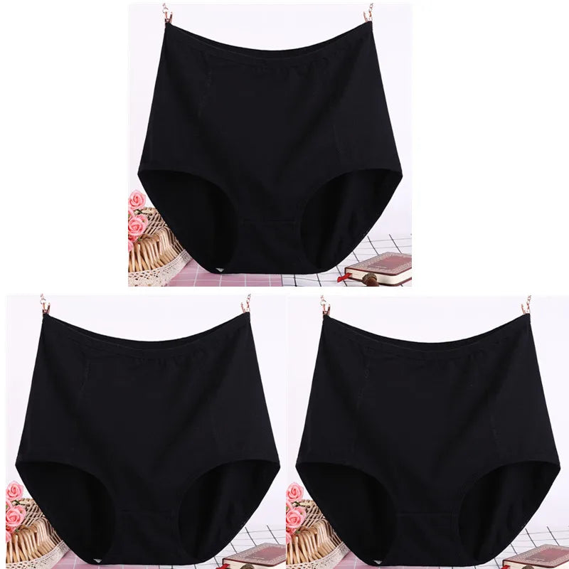 Lot de 3 Culottes Taille Haute en Coton