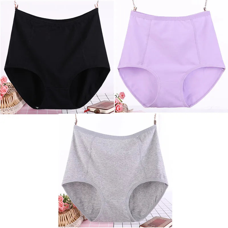 Lot de 3 Culottes Taille Haute en Coton