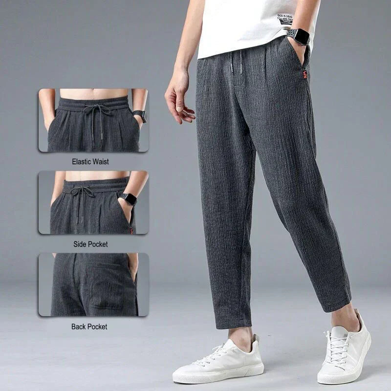 Pantalon Homme Été - Lin & Soie Glacée