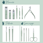 Kit coupe ongles professionnel portable - 16PCS