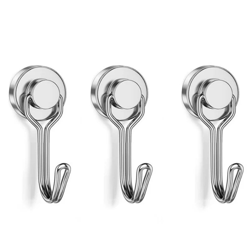 Crochets Magnétiques Ultra-Puissants en Néodyme – 6 pcs