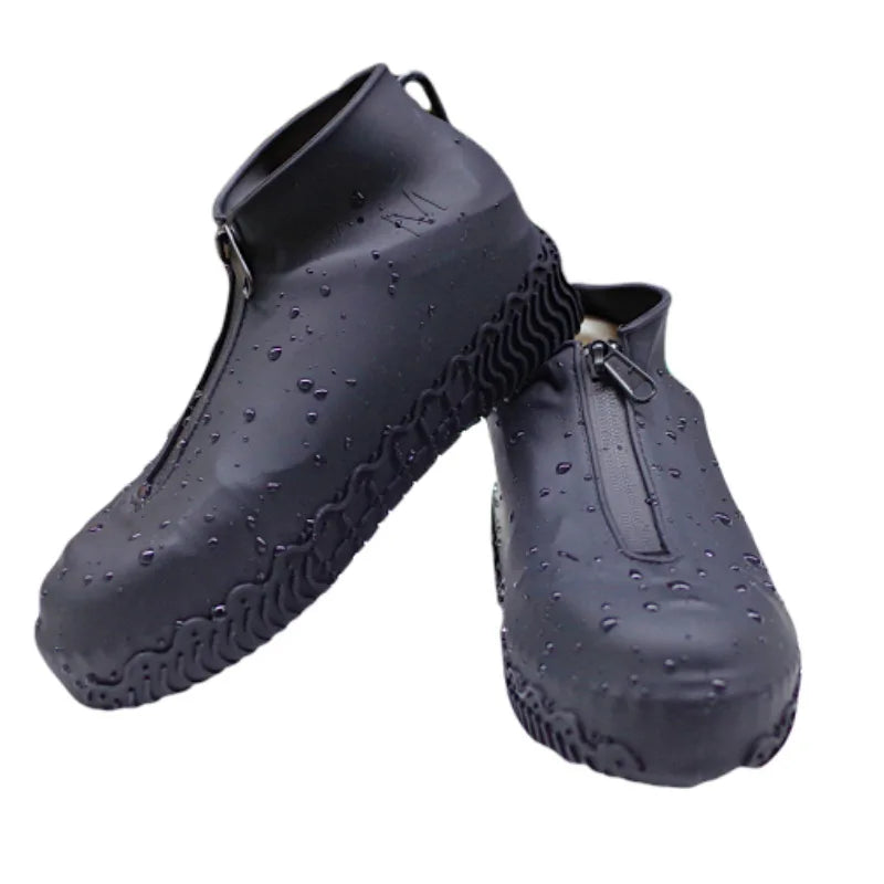 Paire de Couvres Chaussures imperméables avec fermeture Zip - Silicone Souple