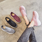 Chaussures de marche à enfiler compensées Confort+
