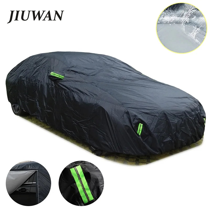 Housse de Voiture Universelle Imperméable SUV/Berline Protection UV, Pluie & Neige – Fermeture Zippée et Repères Réfléchissants