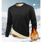 Sweat Homme Doublé Polaire – Col Rond, Manches Longues, Épais & Chaud