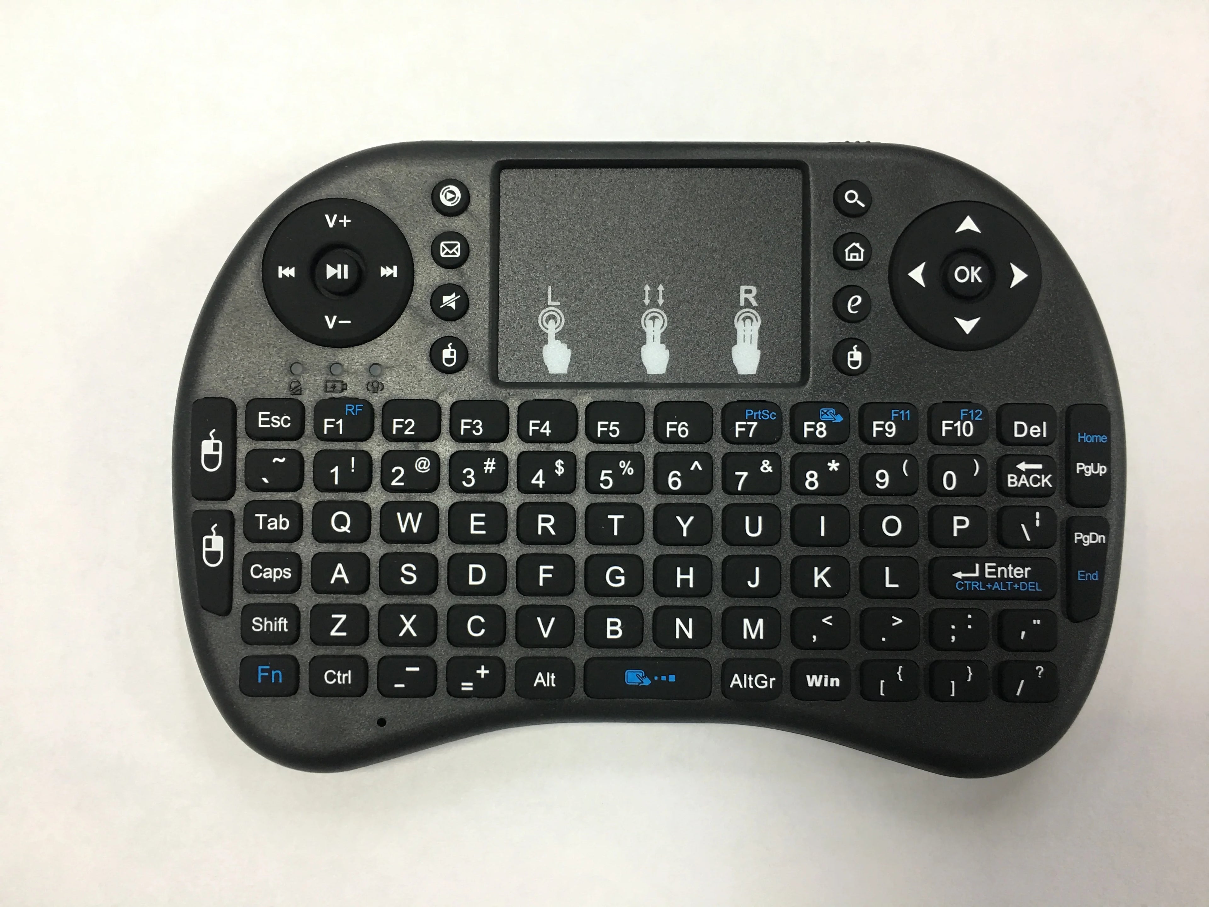 Mini Clavier Sans Fil AZERTY avec Pavé Tactile – Air Mouse RGB Rétroéclairé pour PC et TV Box