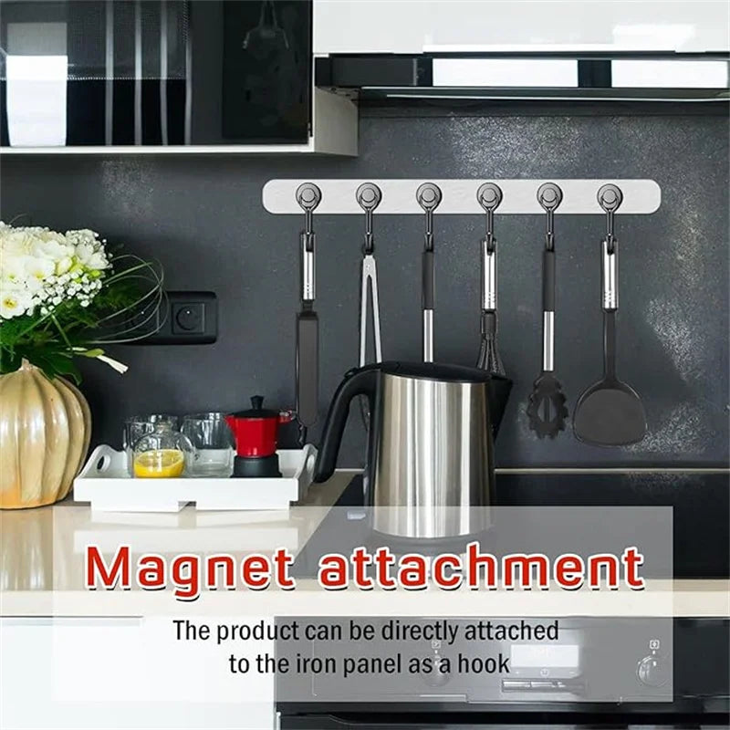 Crochets Magnétiques Ultra-Puissants en Néodyme – 6 pcs