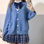 Cardigan en Tricot à Col V - Décontracté & Confortable pour l’Automne