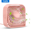 Mini Ventilateur Bureau Portable – Tête Pivotante 360°