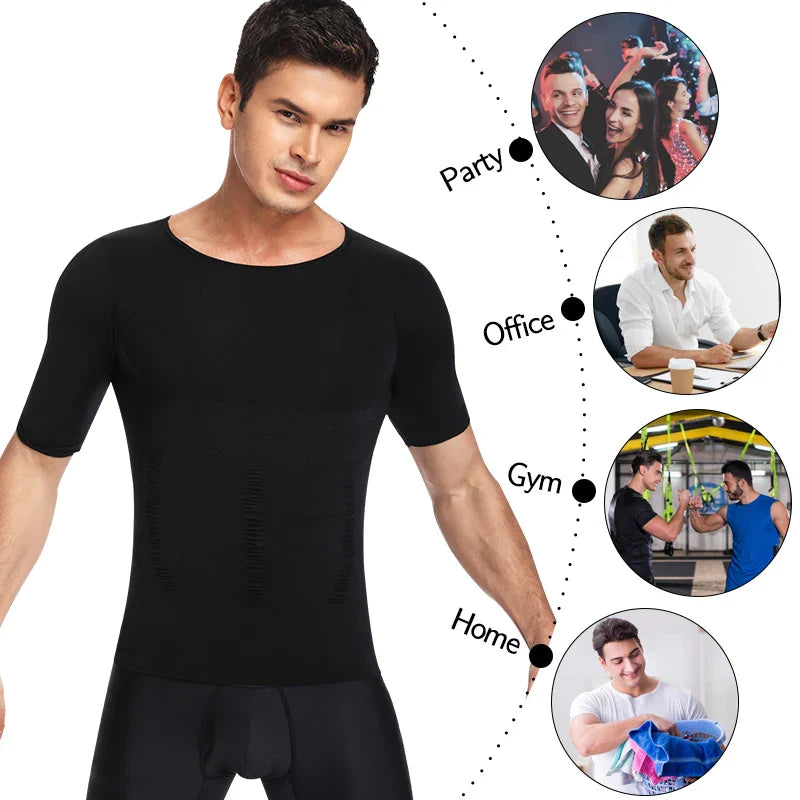 T-Shirt Gainant Homme avec Correction Posture
