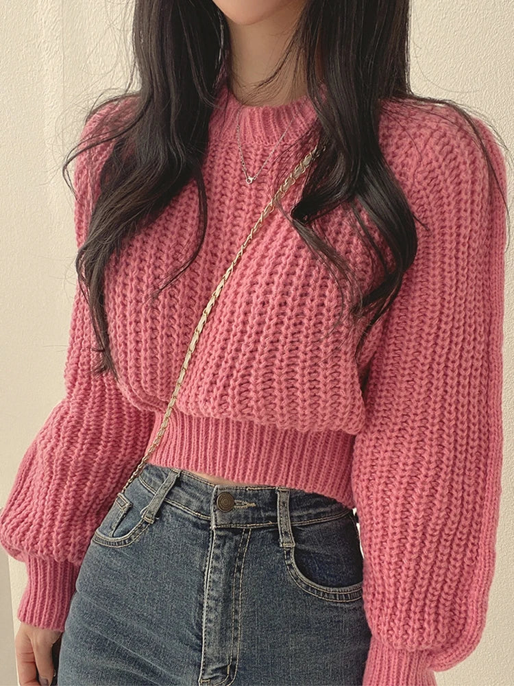 Pull Tricot à Maille Épaisse - Femme