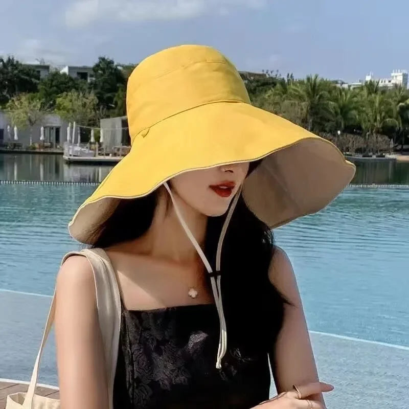 Chapeau Soleil Large Bord Femme UPF 50+ Réversible