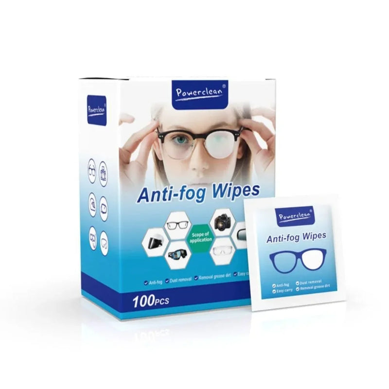 100 Lingettes Nettoyantes Anti-Buée pour Lunettes
