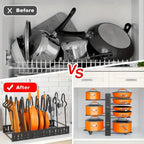 Organisateur de Casseroles et Poêles à 8 Niveaux Réglables – Support Métallique Double Face – Rangement Cuisine Gain de Place
