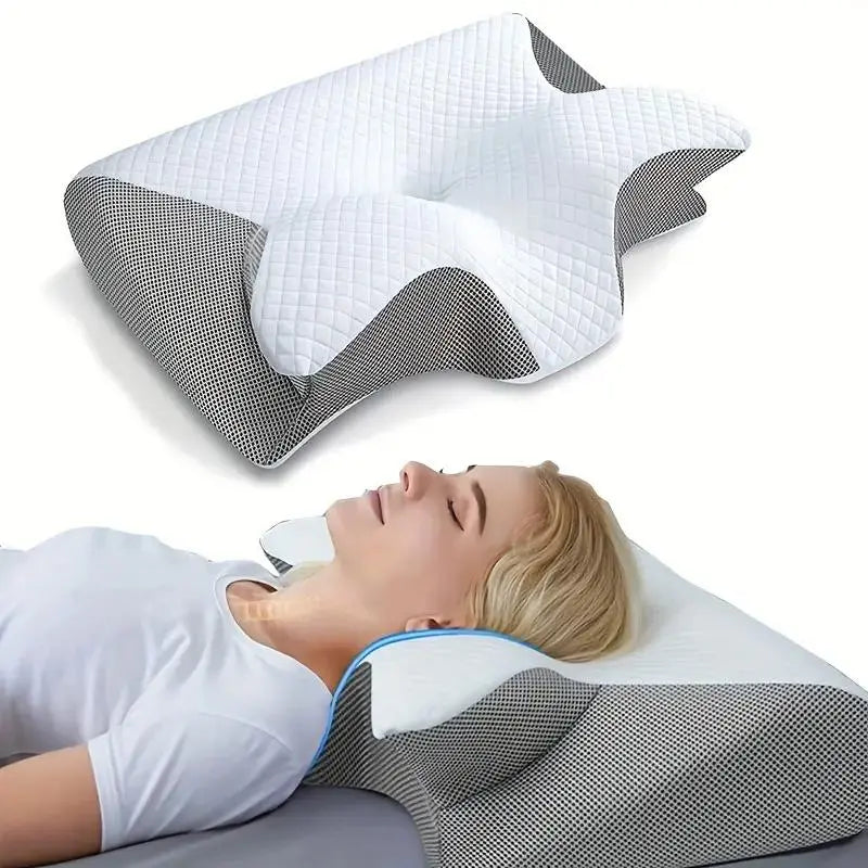 Oreiller cervical à mémoire de forme, efficace contre les douleurs