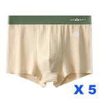 Lot 5 Boxers Homme Côtelés Respirants — Confort Quotidien, Sous-Vêtements