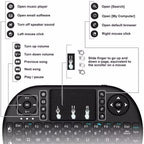 Mini Clavier Sans Fil AZERTY avec Pavé Tactile – Air Mouse RGB Rétroéclairé pour PC et TV Box