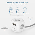Multiprise rallonge USB 8 en 1 CUBE