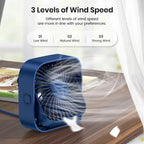 Mini Ventilateur Bureau Portable – Tête Pivotante 360°