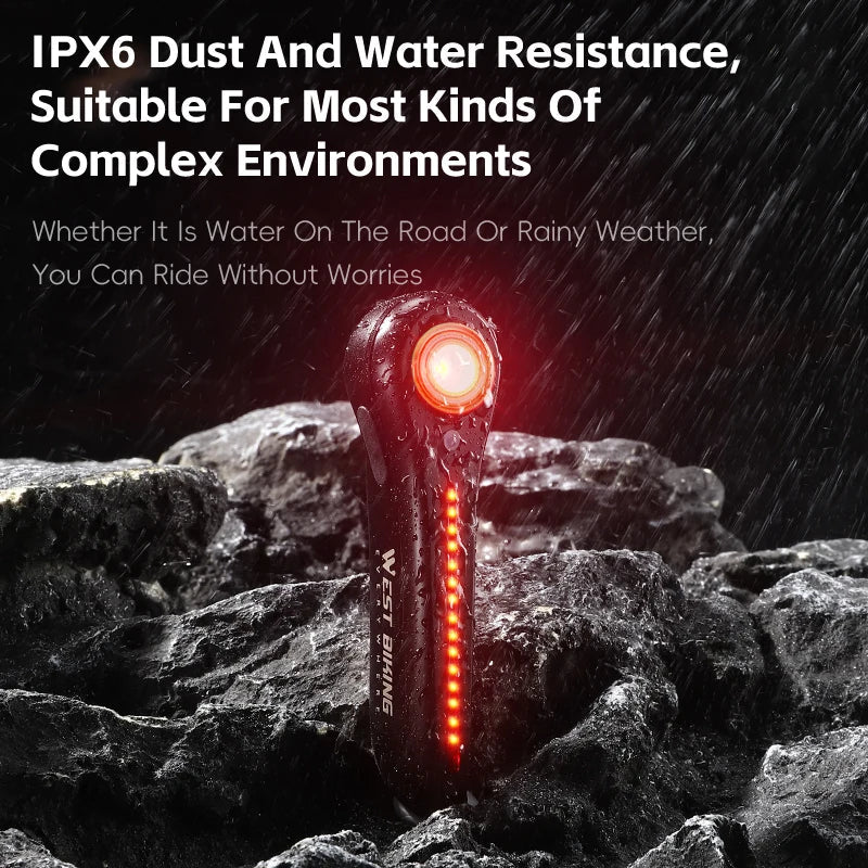 Feu arrière de vélo 6 Modes waterproof