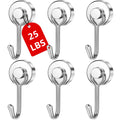 Crochets Magnétiques Ultra-Puissants en Néodyme – 6 pcs