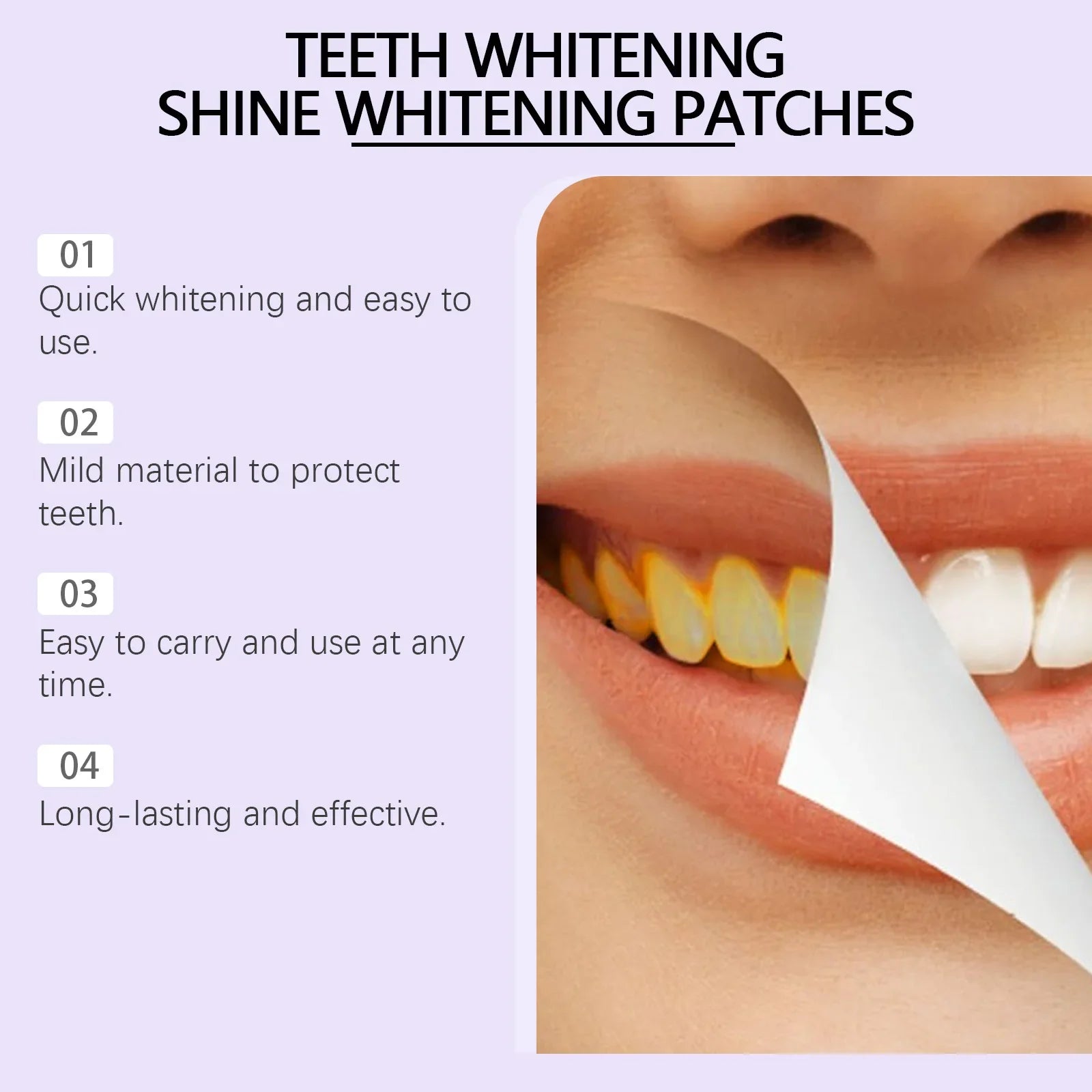 14x Bandes de Blanchiment Dentaire au Gel Violet - EXPRESS' 30min