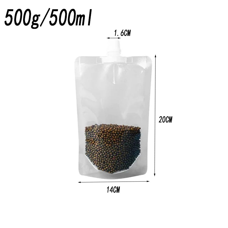 Lot de 3 Sacs de Conservation Alimentaire Hermétiques & Réutilisables avec Bouchon & Poignée – Pour Céréales & Aliments Secs – Entonnoir OFFERT