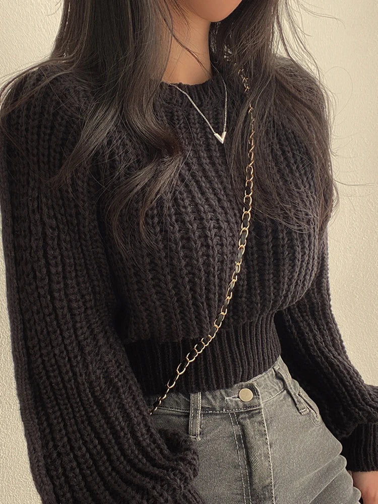 Pull Tricot à Maille Épaisse - Femme