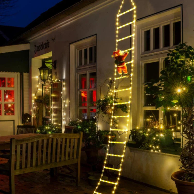 Échelle Père Noël à LED 1.5/3M - 8 Modes de Lumière