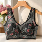 Brassière Push-Up Femme Florale Sans Armatures ni Agrafes - Douce & Confortable