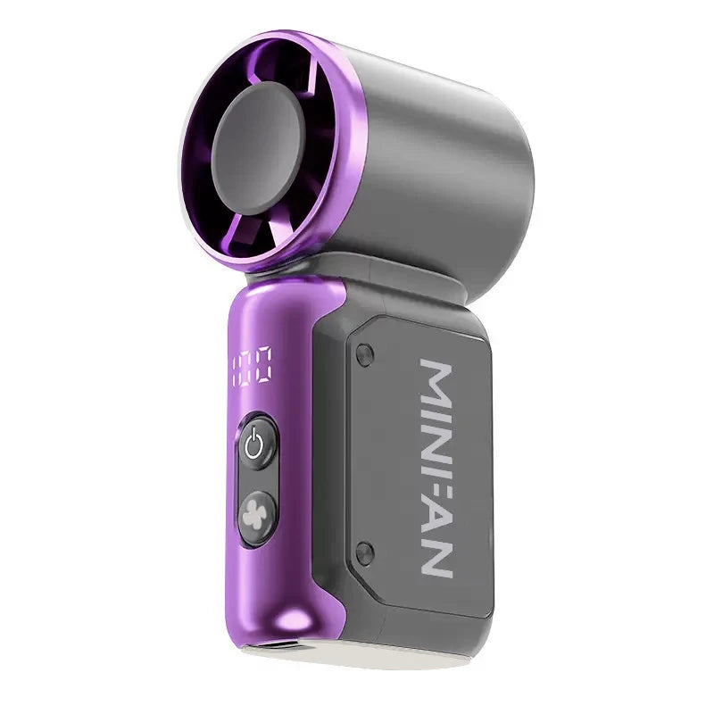Mini Ventilateur de Poche Sans Pales 4 Vitesses – Silencieux, Léger et Rechargeable pour Voyage et Bureau