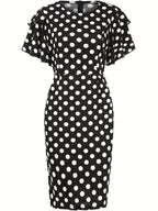 Robe Longue Fluide à Manches Courtes Bouffantes et Motifs Floraux