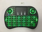 Mini Clavier Sans Fil AZERTY avec Pavé Tactile – Air Mouse RGB Rétroéclairé pour PC et TV Box